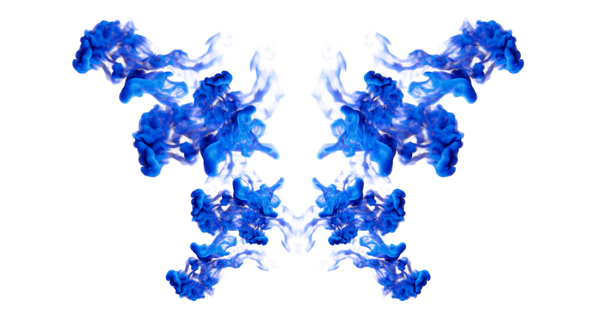 a butterfly shape made of blue inky smoke 